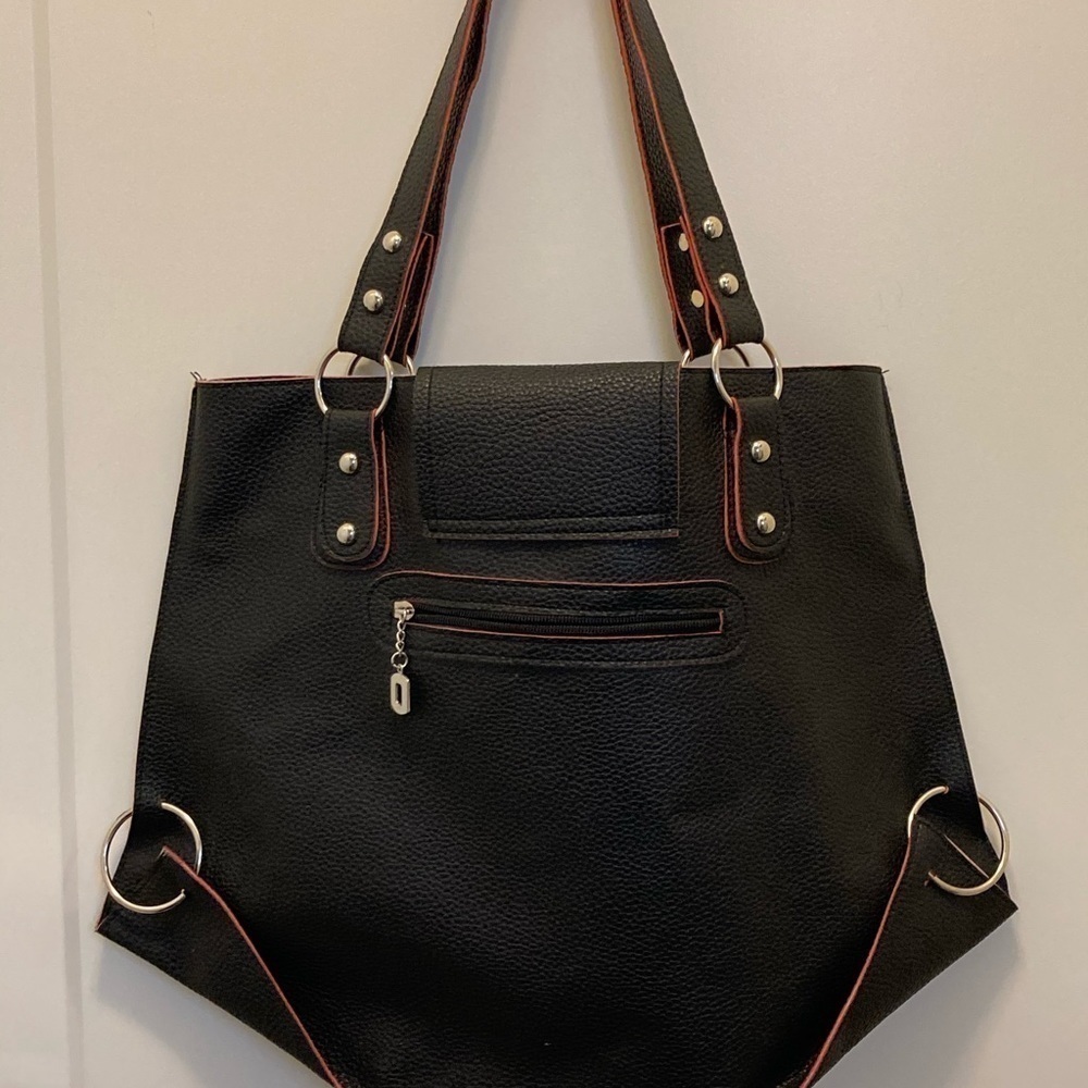 TOTE Black and pink vegan leather large - Picture 5 of 7